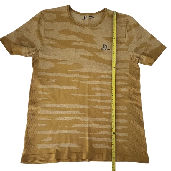 SALOMON XA Camo Performance Tee yellow mustars camo size large - Picture 9 of 10